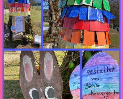 Pips und der Regenbogen - gestaltet von den Kindern der Bichler Kinderkrippe und des Kindergartens